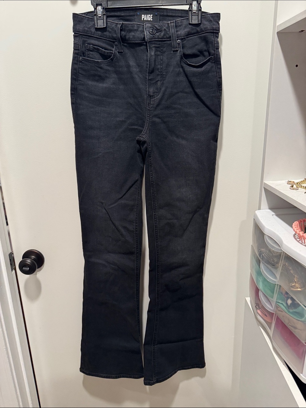 PAIGE Black Flare & Wide-Leg Women's Jeans